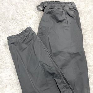 Grey windbreaker jogger pants